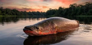 Como o gigante pirarucu utiliza a bexiga natatória como pulmão modificado para sobreviver em lagos rasos da Amazônia