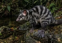 Como a rara cuíca d’água une marsupiais terrestres a hábitos aquáticos em um elo evolutivo único nas Américas