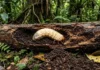 Como o poderoso besouro rinoceronte amazônico quebra troncos caídos e recicla nutrientes essenciais para o solo da floresta