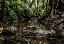Como a morfologia compacta do jacaré-anão e o uso de microhabitats desafiam as técnicas convencionais de monitoramento bioacústico na Amazônia