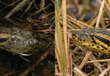 Como a engenharia evolutiva da sucuri-amarela e da verde revela espécies totalmente separadas por habitat e comportamento na América do Sul