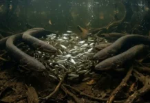 Peixes elétricos da Amazônia coordenam descargas em grupo para criar armadilhas fatais contra cardumes