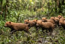 Cachorro-vinagre resgata táticas de lobos e caça em bandos coordenados nas várzeas e florestas tropicais