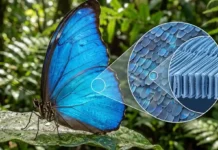 Borboleta amazônica cria ilusão óptica com nanoestruturas e reflete azul brilhante sem ter pigmento nas asas