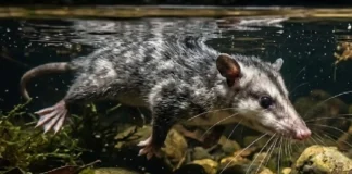 Único marsupial semiaquático do mundo usa “sonar tátil” nos bigodes para caçar às cegas em rios escuros
