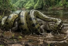 O abraço mortal dos rios e como a engenharia muscular da sucuri-verde gera pressão para parar a circulação de jacarés