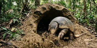 Engenheiros da terra e como o tatu-canastra cava supertocas que moldam a biodiversidade na floresta