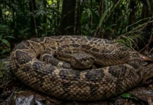 Como a temida surucucu-pico-de-jaca utiliza sensores de calor biológicos para dominar a escuridão profunda da floresta Amazônica