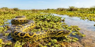 Como a diferença de tamanho entre a sucuri-amarela e a sucuri-verde determina seus habitats exclusivos nos ecossistemas do Brasil