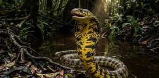 Como a ágil caninana combina o blefe do pescoço inflado e a vibração da cauda para imitar duas serpentes perigosas ao mesmo tempo Como a ágil caninana combina o blefe do pescoço inflado e a vibração da cauda para imitar duas serpentes perigosas ao mesmo tempo