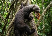 Como a destemida irara invade colmeias de abelhas africanizadas e resiste a ferroadas para obter mel na floresta Amazônica