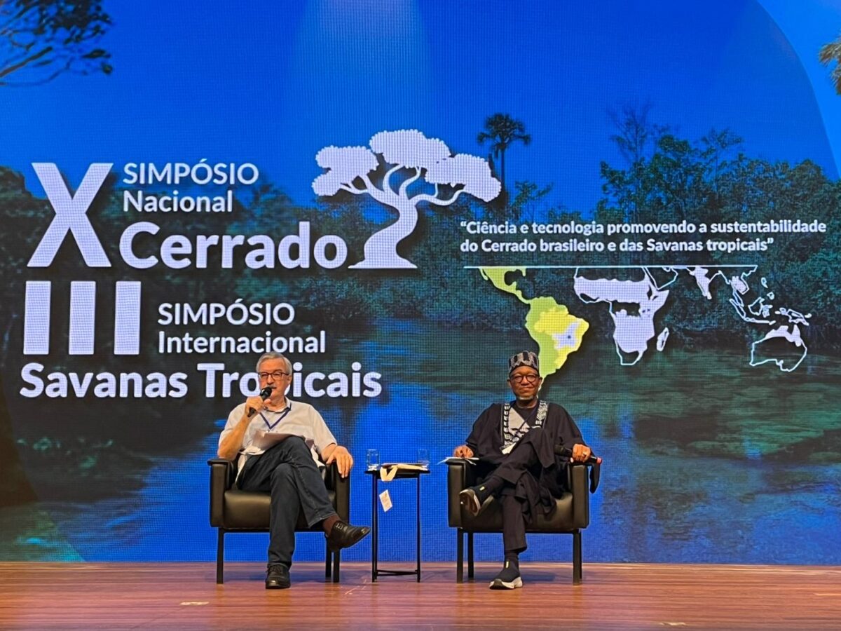 Pesquisadores em painel do Simpósio Cerrado e Savanas Tropicais, da Embrapa