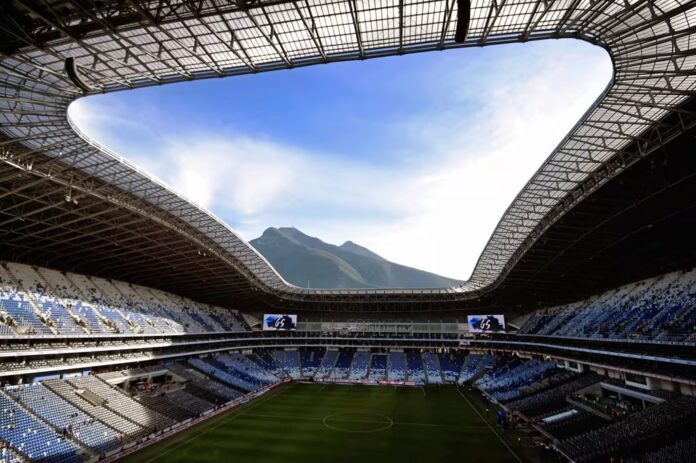 Estádio em Monterrey, no México, uma das sedes da Copa do Mundo de 2026