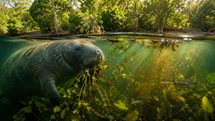 O peixe-boi não apenas come plantas: seus resíduos devolvem nutrientes à água dos rios amazônicos