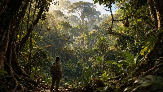 Eu entrei em uma floresta imaginando ver apenas árvores, mas percebi que estava diante de uma cidade com vários andares