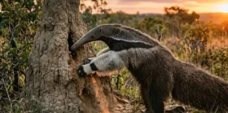 Tamanduá-bandeira consome 30 mil insetos por dia sem destruir colônias, preservando estoques alimentares na natureza