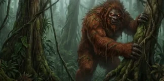 Tradição oral amazônica preserva o mito do Mapinguari como um gigante peludo que atua como guardião punitivo da floresta
