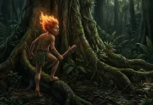 A pegada invertida como o mito do Curupira utiliza a geometria reversa para desorientar invasores e proteger o coração da floresta