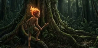 A pegada invertida como o mito do Curupira utiliza a geometria reversa para desorientar invasores e proteger o coração da floresta