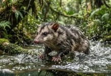 Como a cuíca-dágua combina uma bolsa impermeável e hábitos de mergulho para proteger filhotes nos rios da Amazônia