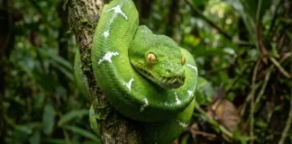 Como os olhos da cobra-papagaio se transformam em potentes sensores biológicos para caçar no dossel da noite amazônica