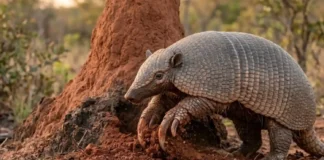 Engenharia subterrânea do tatu-canastra combina garras gigantes e escavação de tocas que abrigam dezenas de espécies na fauna tropical