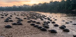 Como a desova coletiva de milhares de tartarugas-da-amazônia transforma as praias dos rios em berçários biológicos vibrantes