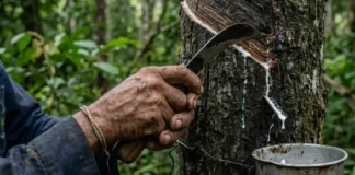 Extração de látex da seringueira impulsiona bioeconomia sustentável e garante a preservação de florestas nativas na Amazônia