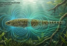 Campos elétricos fracos gerados por peixes da Amazônia funcionam como radar biológico em águas turvas