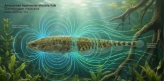 Campos elétricos fracos gerados por peixes da Amazônia funcionam como radar biológico em águas turvas