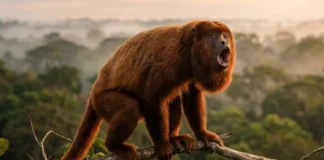 Macaco mais barulhento do Brasil usa osso amplificador e emite rugido que atravessa quilômetros de floresta densa