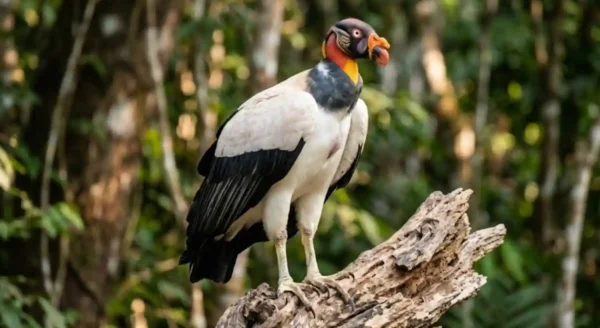 El zopilote rey, el ave carroñera que domina las carcasas de la selva brasileña