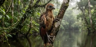 El hoatzin, el ave amazonica cuyos pollos nacen con garras en las alas