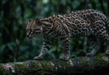 Jaguatirica é o felino de médio porte mais distribuído do Brasil e demarca território com sinais químicos noturnos