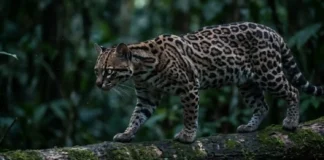 Jaguatirica é o felino de médio porte mais distribuído do Brasil e demarca território com sinais químicos noturnos