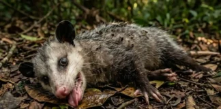 Como o gambá e a vegetação densa da floresta tornam o teatro da morte uma sobrevivência perfeita