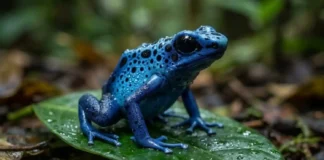 Como os sapos venenosos e a vegetação densa da Floresta Amazônica combinam cores aposemáticas e toxinas letais para defesa