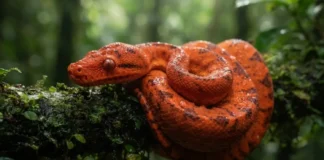 Como a fascinante cobra papagaio transforma completamente sua coloração corporal ao longo da vida na floresta amazônica