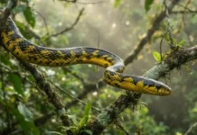 Como a impressionante caninana utiliza técnicas avançadas de constrição e velocidade no dossel para caçar aves na Amazônia