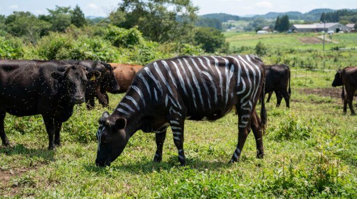 Mistério das listras: Por que pintar vacas como zebras afasta moscas?