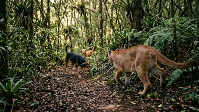 Cães alteram rotina de onças-pardas em áreas de proteção em SP Cães alteram rotina de onças-pardas em áreas de proteção em SP