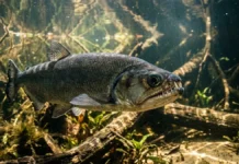 Peixe cachorro utiliza presas inferiores de quinze centímetros para perfurar e segurar presas em águas da Amazônia Peixe cachorro utiliza presas inferiores de quinze centímetros para perfurar e segurar presas em águas da Amazônia