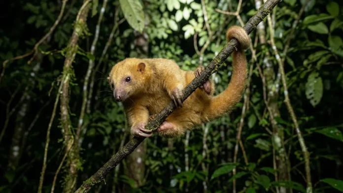 Tamanduaí aplica ácido fórmico de formigas na própria pelagem para repelir predadores nas copas da floresta amazônica Tamanduaí aplica ácido fórmico de formigas na própria pelagem para repelir predadores nas copas da floresta amazônica