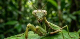Louva-a-deus combina visão tridimensional única e patas raptoriais para capturar presas em ataque de cinquenta milissegundos Louva-a-deus combina visão tridimensional única e patas raptoriais para capturar presas em ataque de cinquenta milissegundos