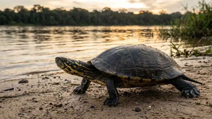 Tracajá utiliza cristais de magnetita para detectar o campo magnético terrestre e retornar à praia natal na Amazônia