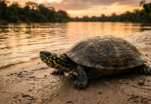 Tracajá utiliza magnetorrecepção para navegar em rios da Amazônia e retornar à praia natal durante a desova Tracajá utiliza magnetorrecepção para navegar em rios da Amazônia e retornar à praia natal durante a desova