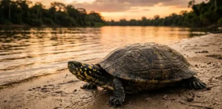 Tracajá utiliza magnetorrecepção para navegar em rios da Amazônia e retornar à praia natal durante a desova Tracajá utiliza magnetorrecepção para navegar em rios da Amazônia e retornar à praia natal durante a desova