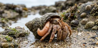 Caranguejo eremita leva anêmonas sobre a concha e transforma uma carona pelo litoral em defesa compartilhada contra predadores Caranguejo eremita troca conchas em filas organizadas para proteger abdômen mole e garantir crescimento nos ecossistemas litorâneos