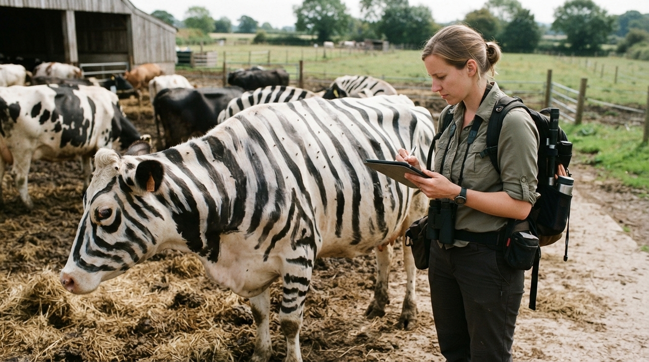 Mistério das listras: Por que pintar vacas como zebras afasta moscas? 1 Mistério das listras: Por que pintar vacas como zebras afasta moscas?
