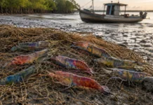 Oito camarões pescados por acidente no Pará tinham o mesmo DNA de uma linhagem da Índia e revelaram uma possível invasão pela rota dos navios